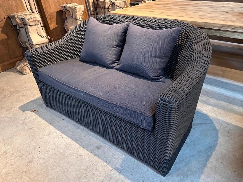 Tuinbankje zwart rond 