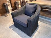 Tuinfauteuil zwart rond 