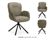 Armstoel Longford met draaipoot en 2 soorten stof