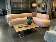 Bank Edinburgh 3-zits met Ottoman in stof Gear Powder 209