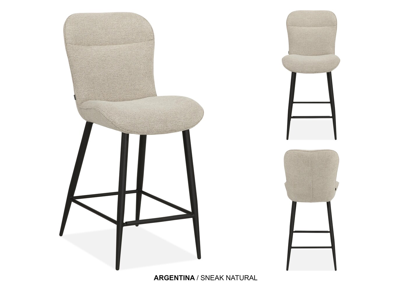 Barstoel Argentina in stof Sneak