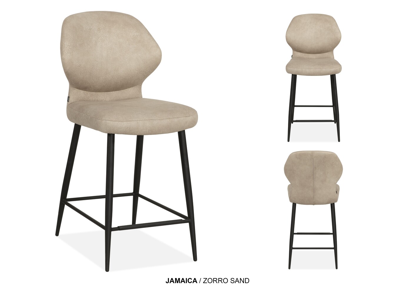 Barstoel Jamaica in stof Zoro