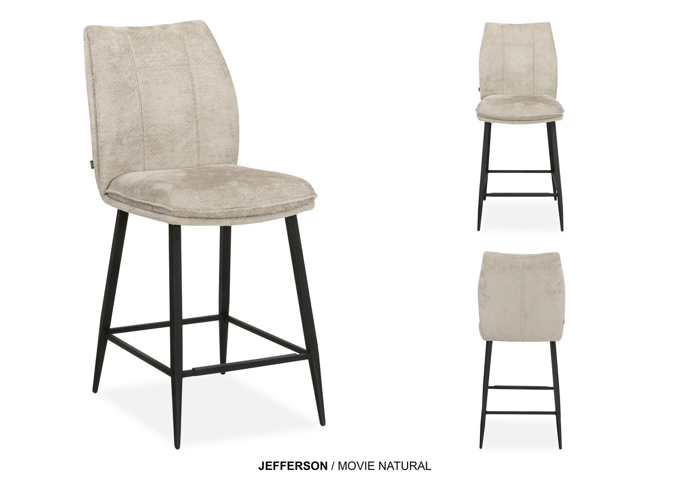 Barstoel Jefferson in stof Movie