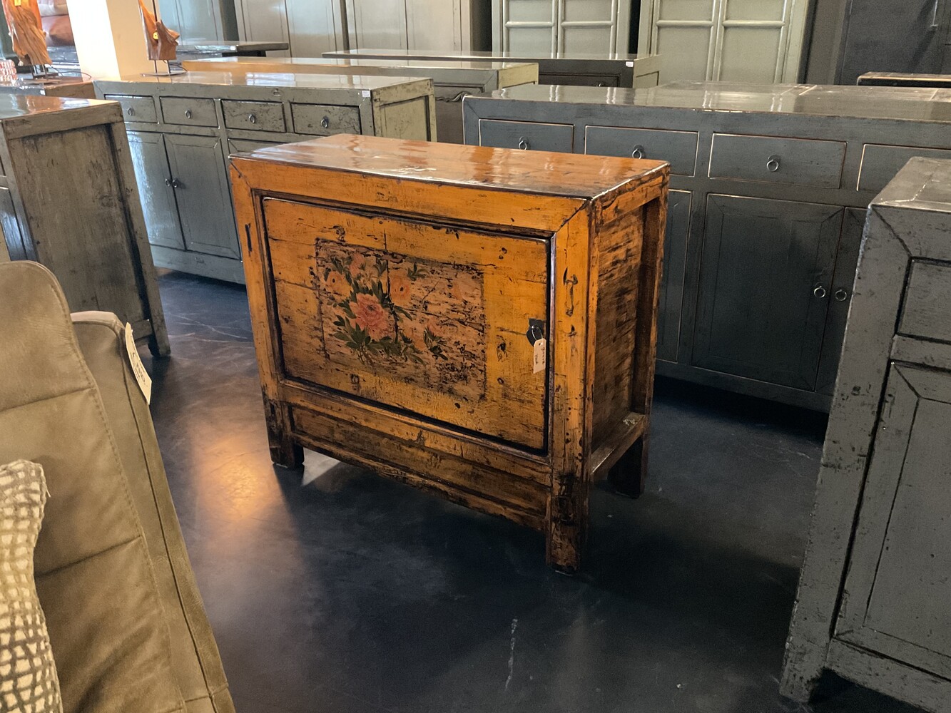 Chinees Hoogglans Kastje 1 deurs oranje