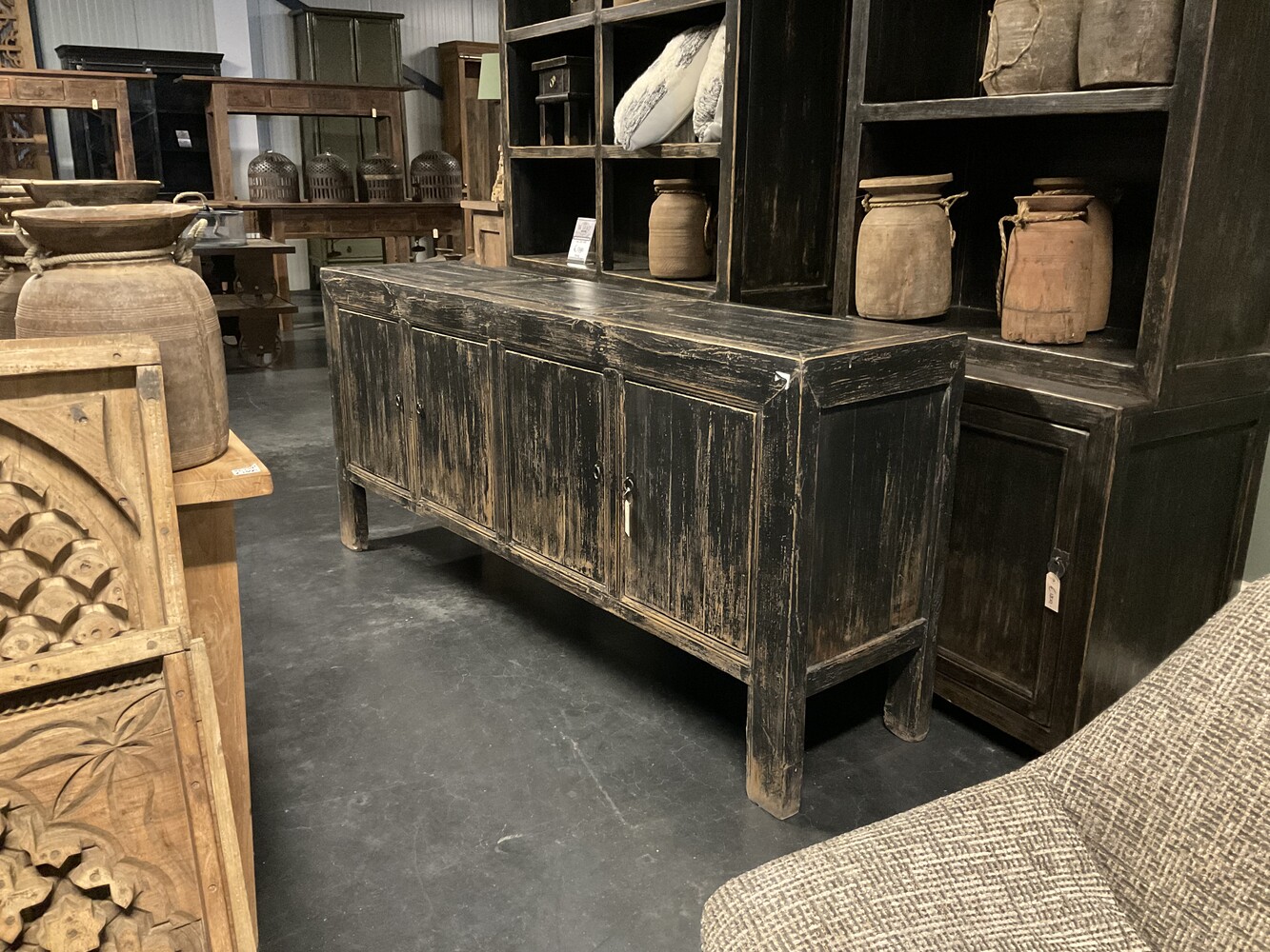 Dressoir oud 4 deuren sober landelijk