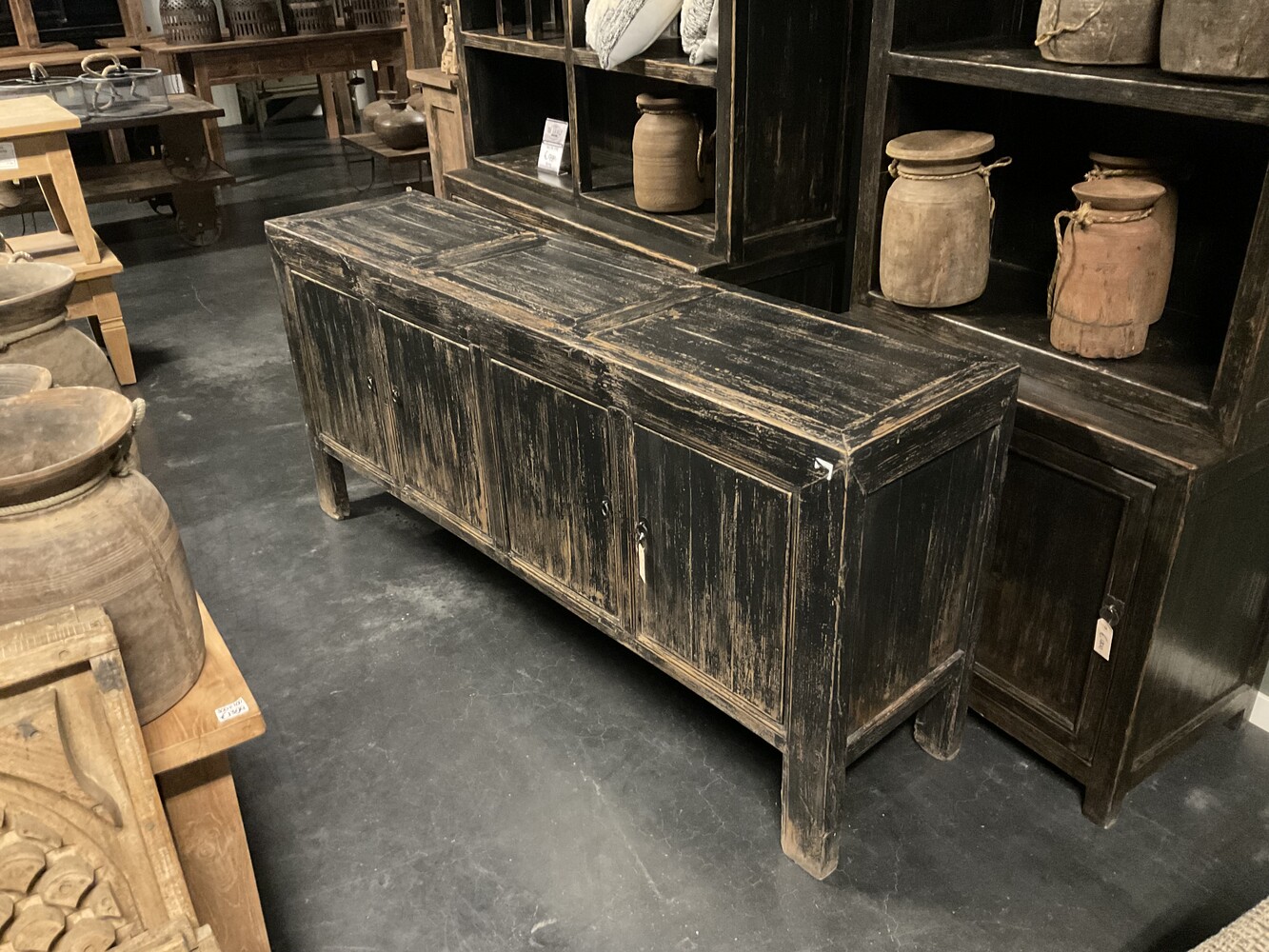 Dressoir oud 4 deuren sober landelijk