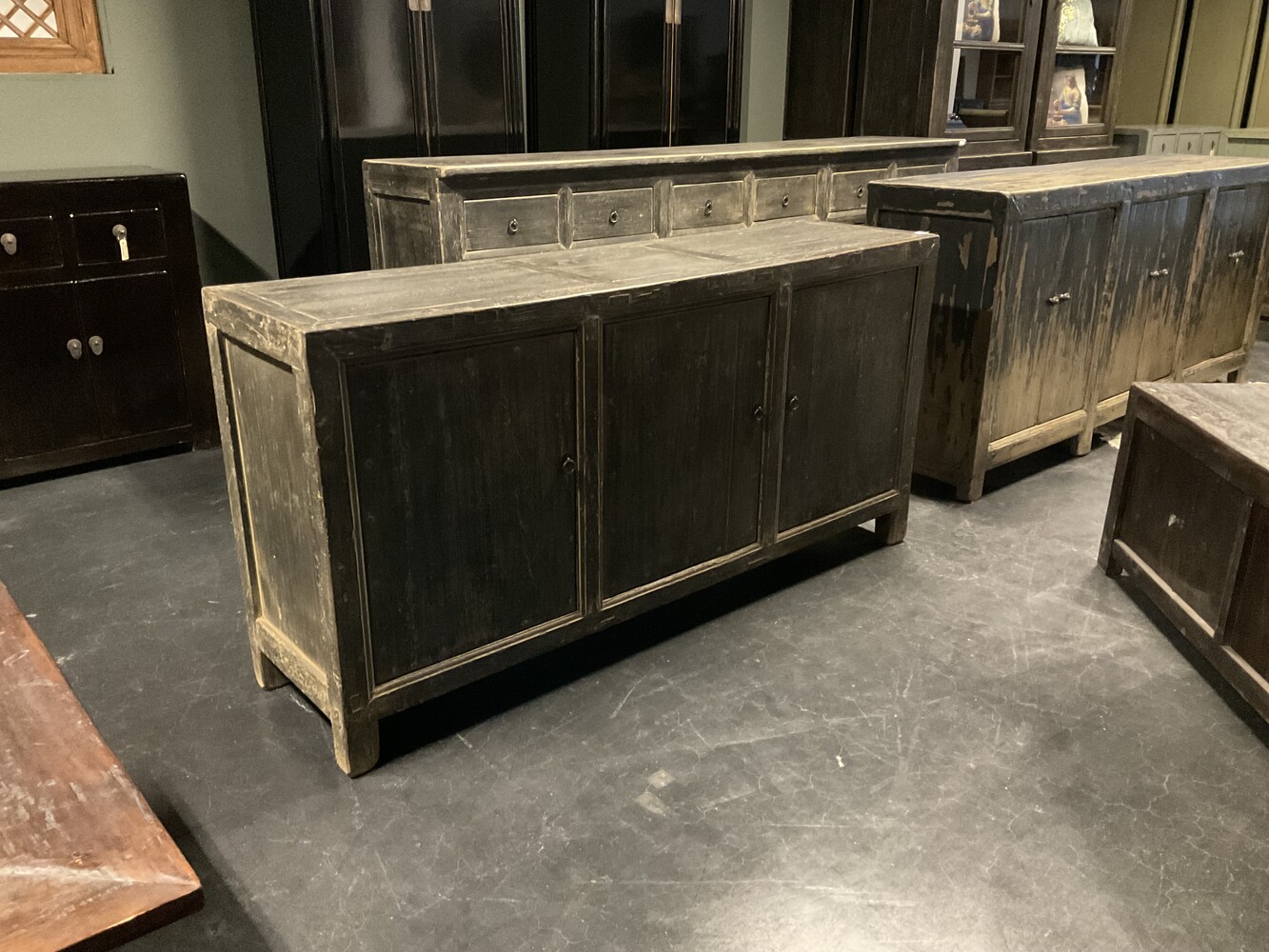 Dressoir oud 4 deuren sober landelijk