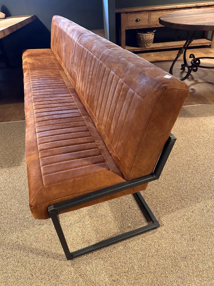 Eetkamerbank in Bull leder 286cm