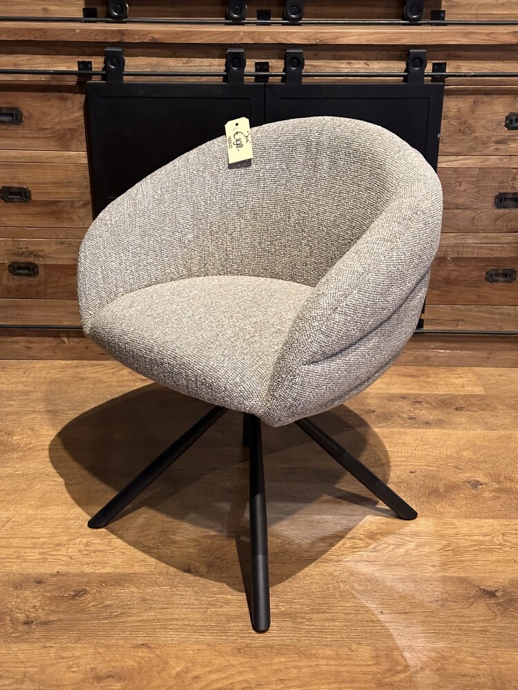 Eetkamerstoel Jens in Lodge Shiitake frame zwart