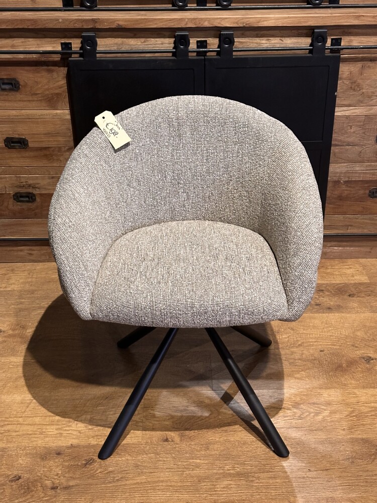 Eetkamerstoel Jens in Lodge Shiitake frame zwart