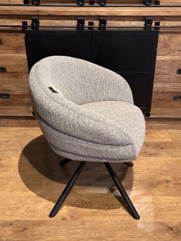 Eetkamerstoel Jens in Lodge Shiitake frame zwart