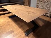 Eettafel eiken verjongd blad 5cm
