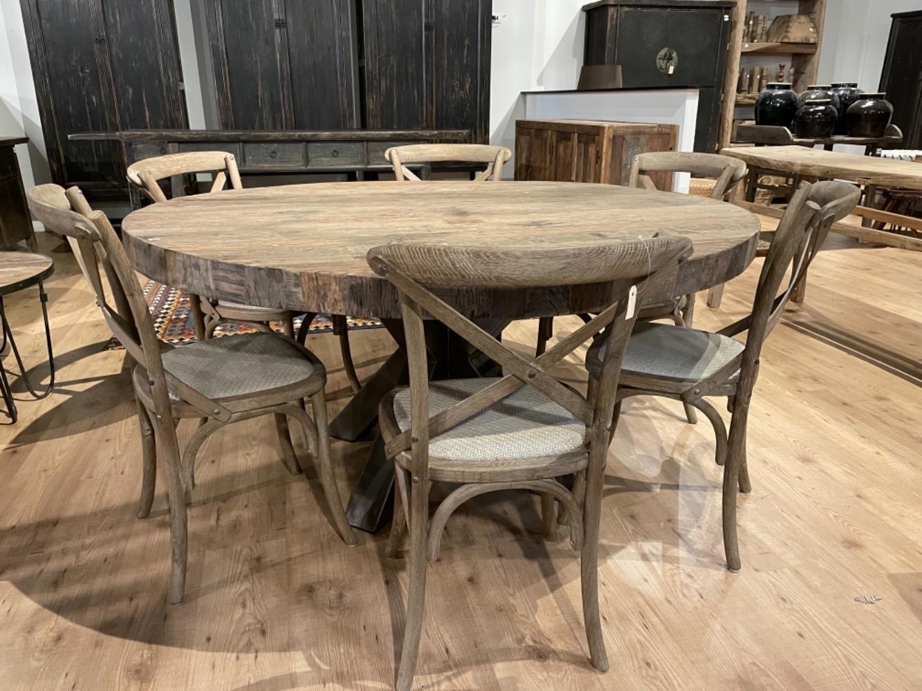 schoolbord Raad Vesting Eettafel Rond Truckwood Recycled - Ronde Tafels - Check de stoerste  eetkamertafels gewoon in Kessenich - Colonial Warehouse