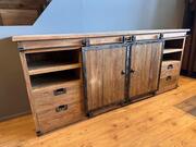 Industriële dressoir oud teakhout