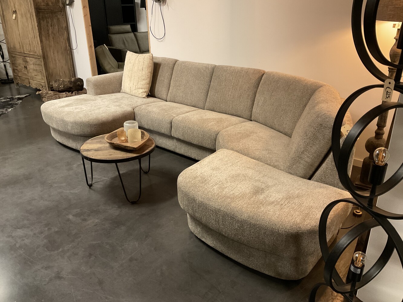 Loungebank Bono in stof Famous