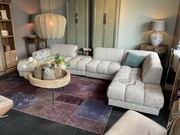 Loungebank Fermo Longchair + 1,5-zits + Hocker + Ottoman in stofgroep 14