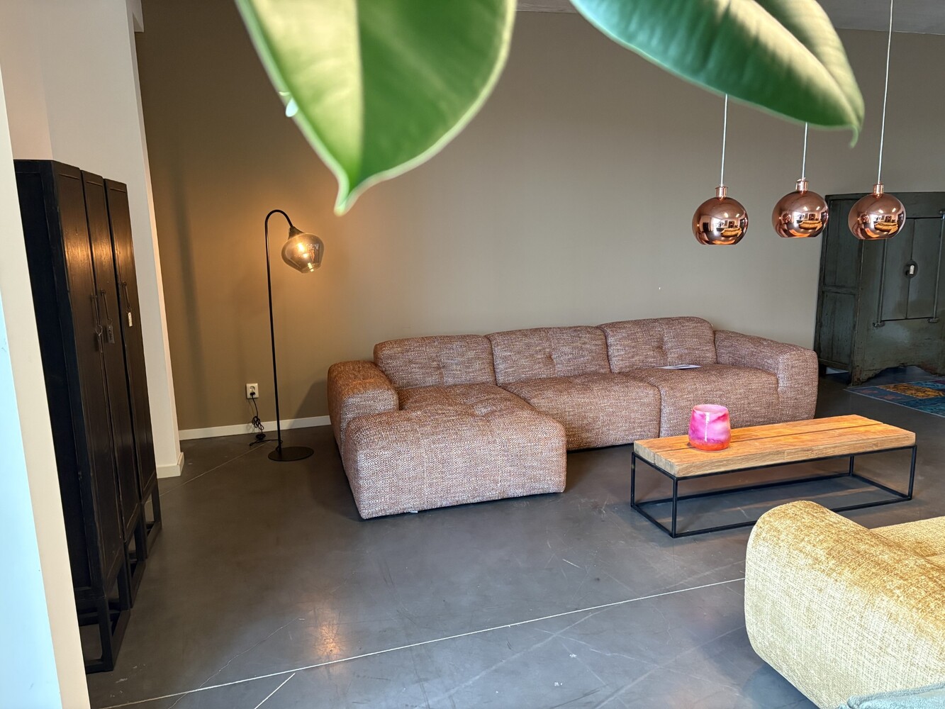 Loungebank Fresh 3-zits met Divan in stof Avento