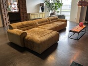 Loungebank Sweety 3-zits met Divan in stof Cyclamen Gold B