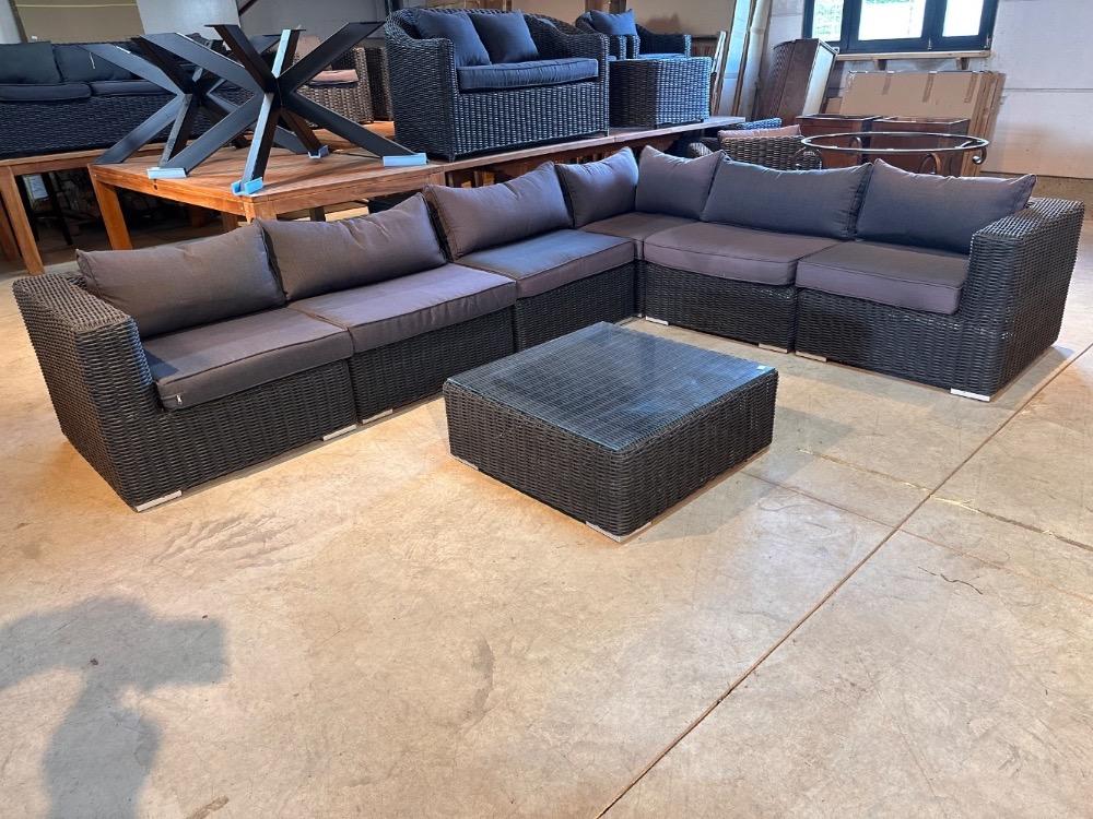 Loungeset Xl zwart 