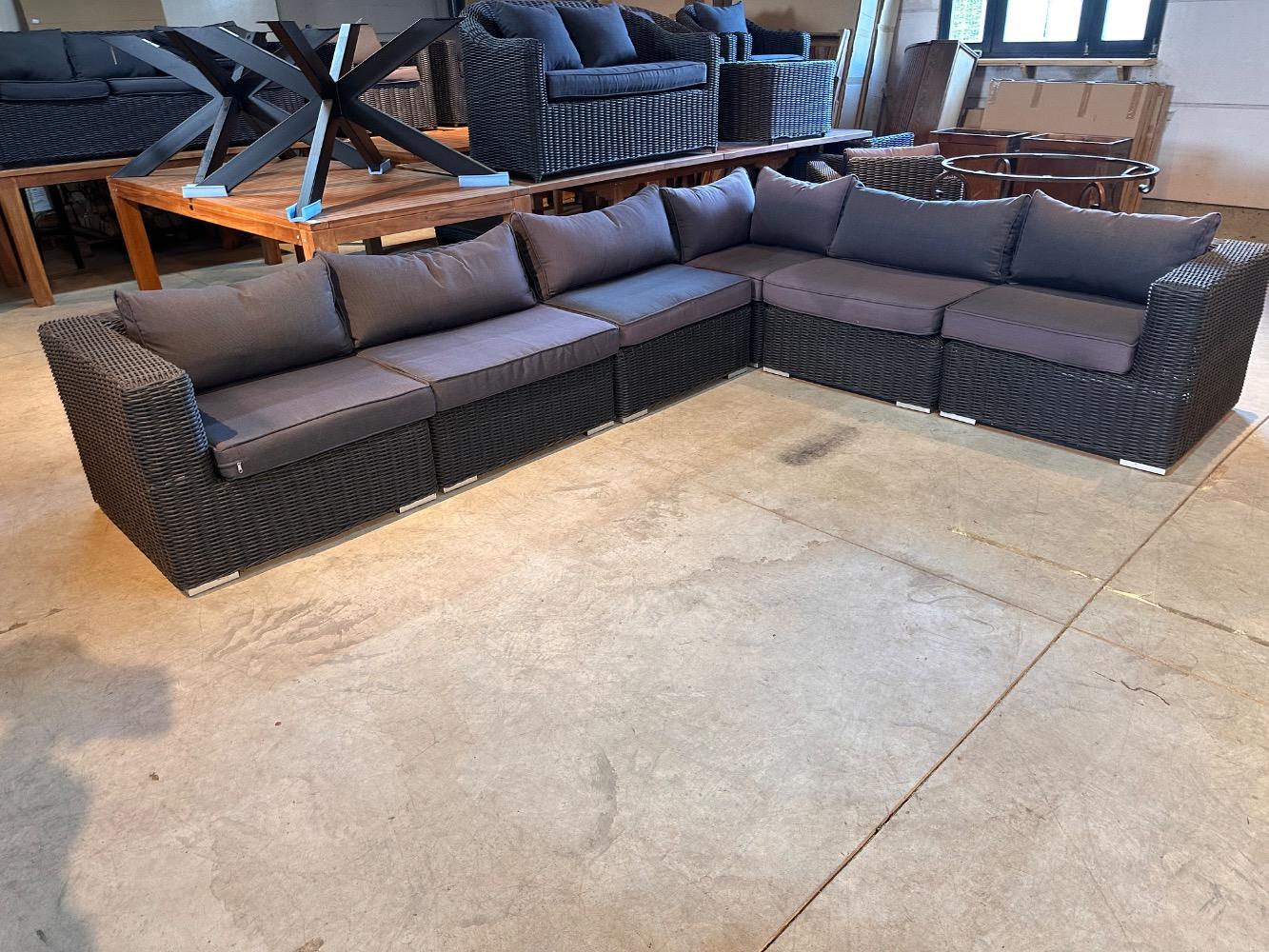 Loungeset Xl zwart 