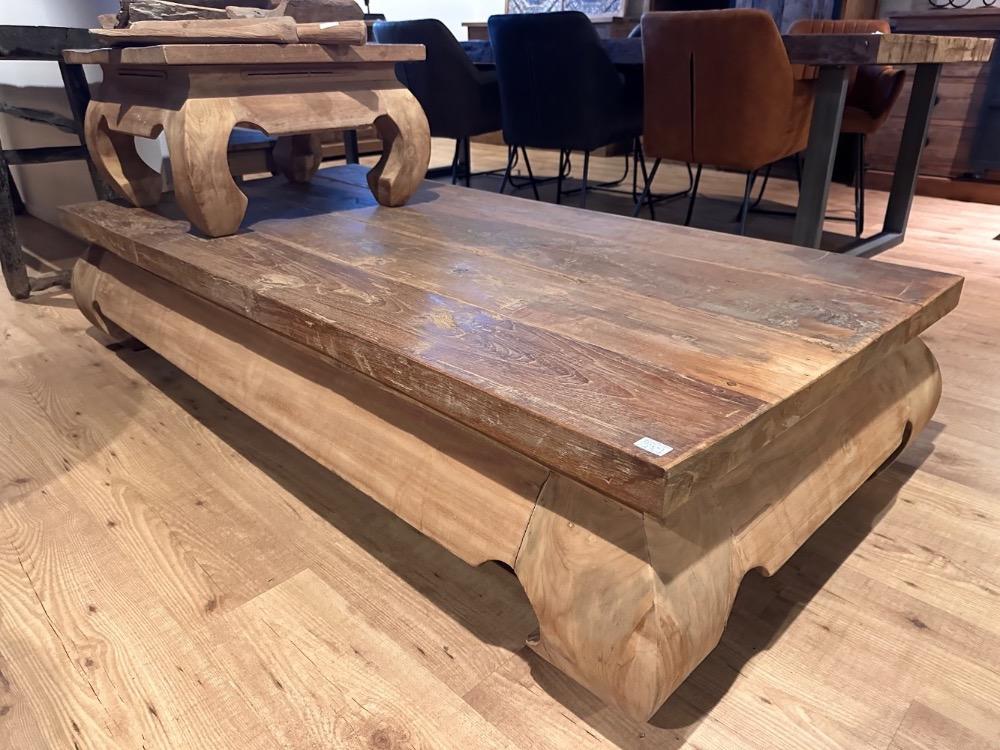 Opiumtafel teak blad Antiek