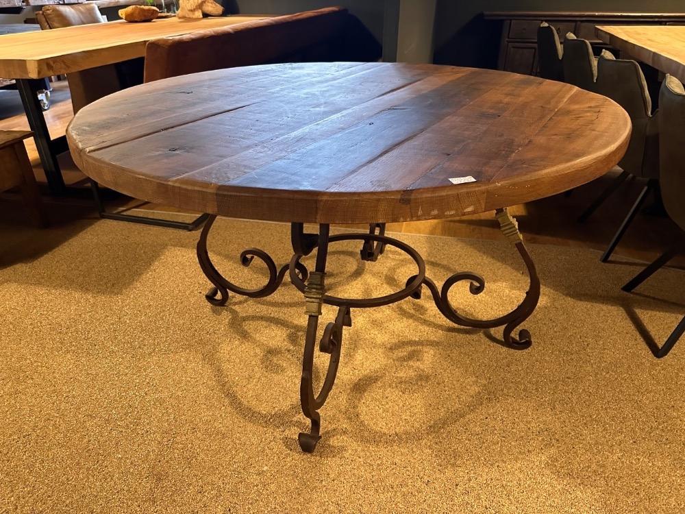 Ronde tafel gebakken eik