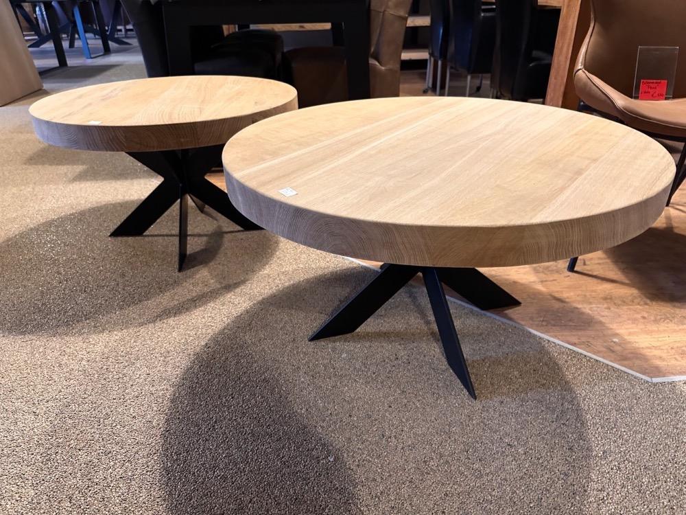 Salontafel rond eiken 