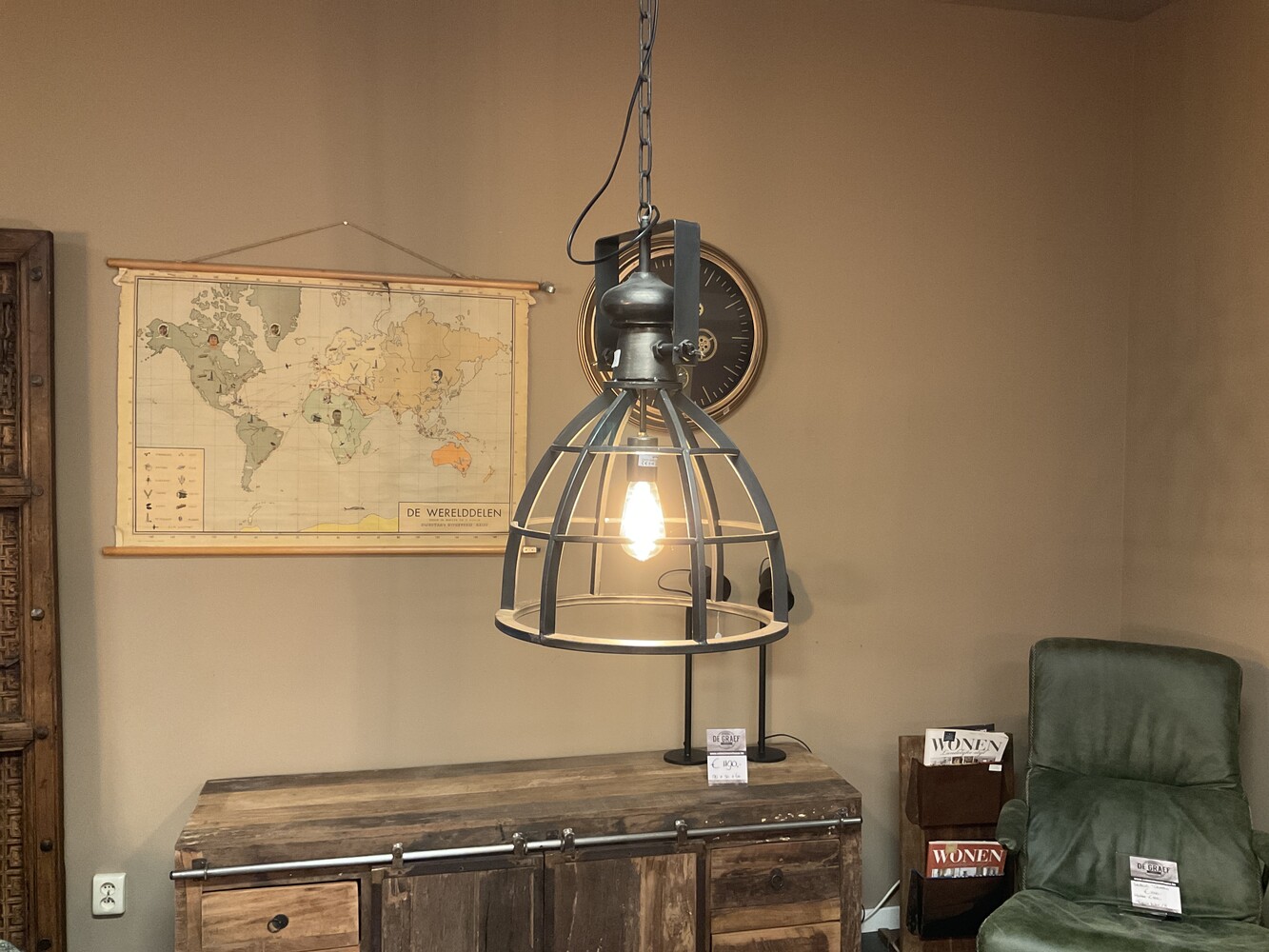 overschot Numeriek Prediken Stoere hanglamp Amy - Stoere industriële verlichting uit Kessenich -  Colonial Warehouse