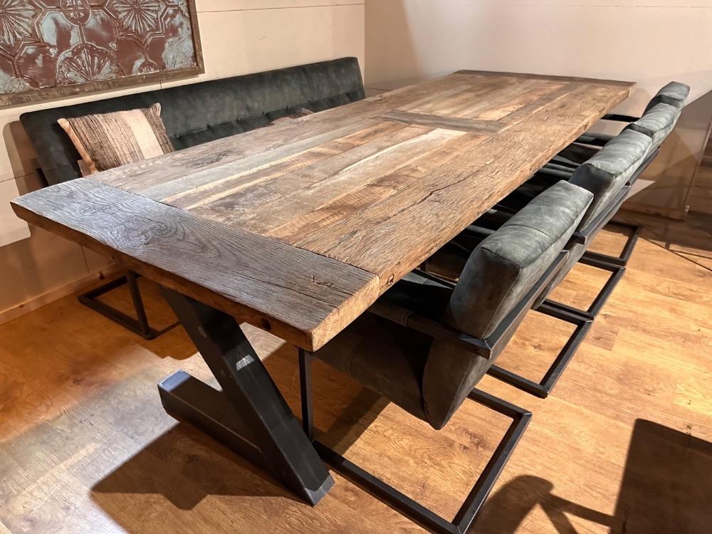 Tafel antiek eiken met Z poot 