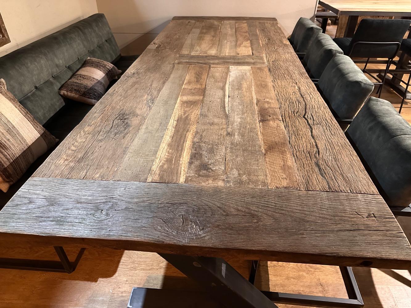 Tafel antiek eiken met Z poot 