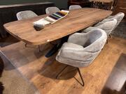 Tafel Deens ovaal gebakken eiken 6cm