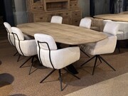 Tafelblad Eiken Deens Ovaal met poot naar keuze