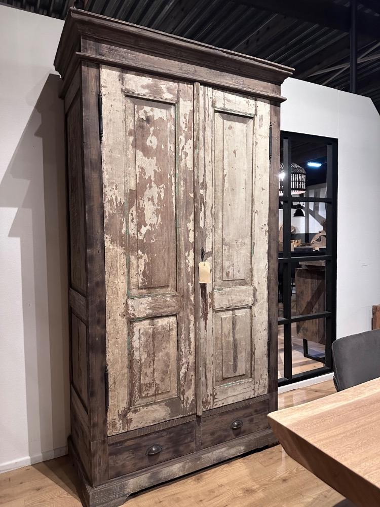 Teak kast oude deur uitneembaar
