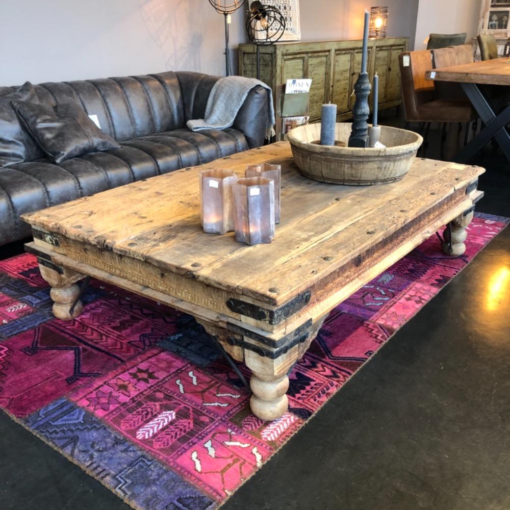 Besnoeiing leg uit Kast Unieke salontafel oud hout 180x120 - Stoere Salontafels - Check de stoerste  eetkamertafels gewoon in Kessenich - Colonial Warehouse