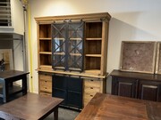 Vitrinekast Teak Iron Black 180