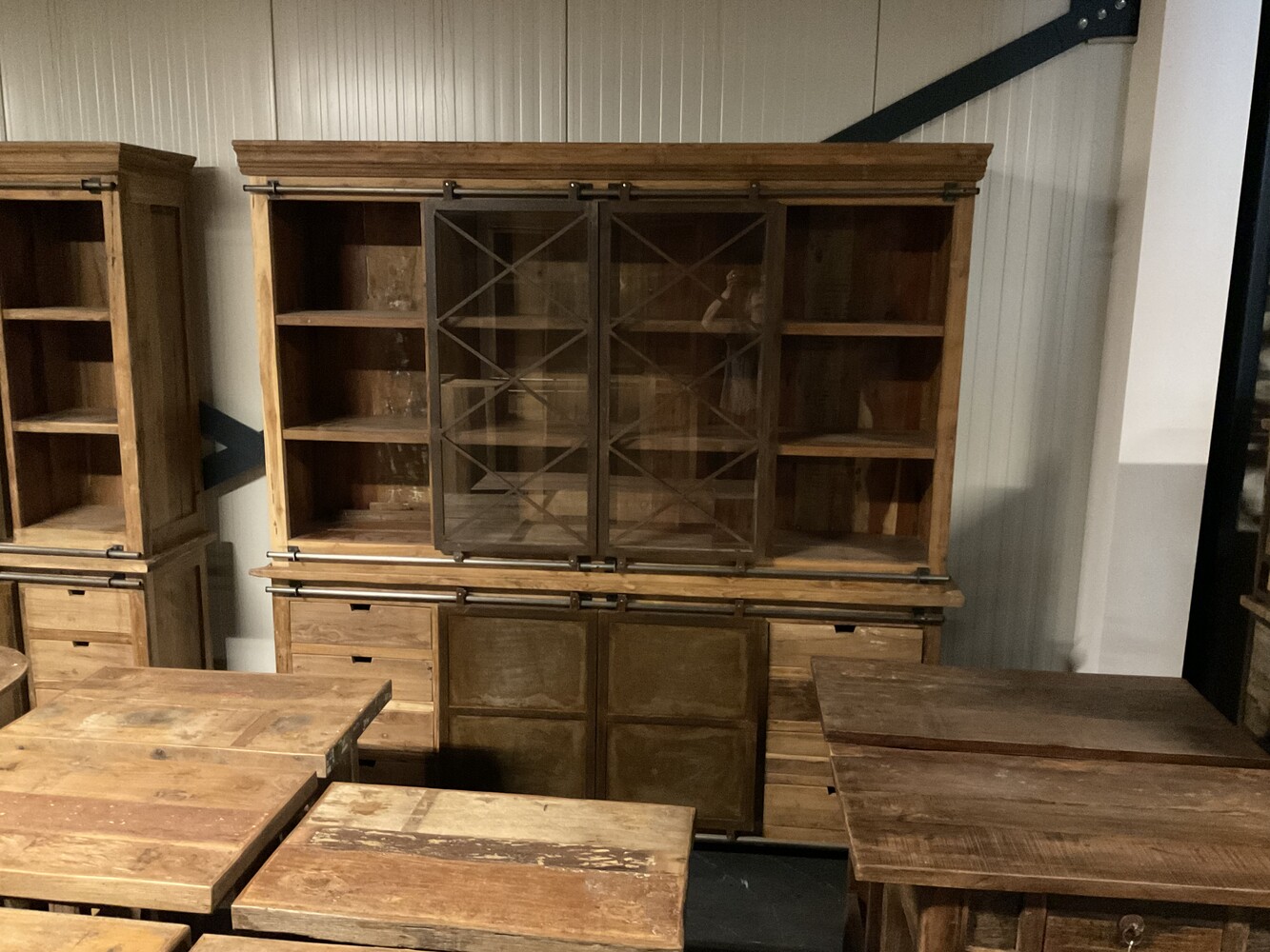 Vitrinekast Teak Roest