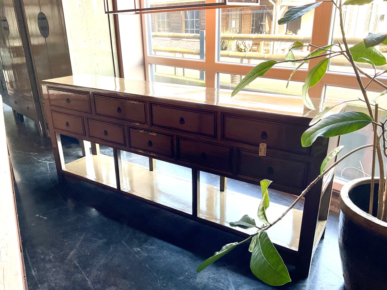 Wandtafel 9 lades gelakt hoogglans