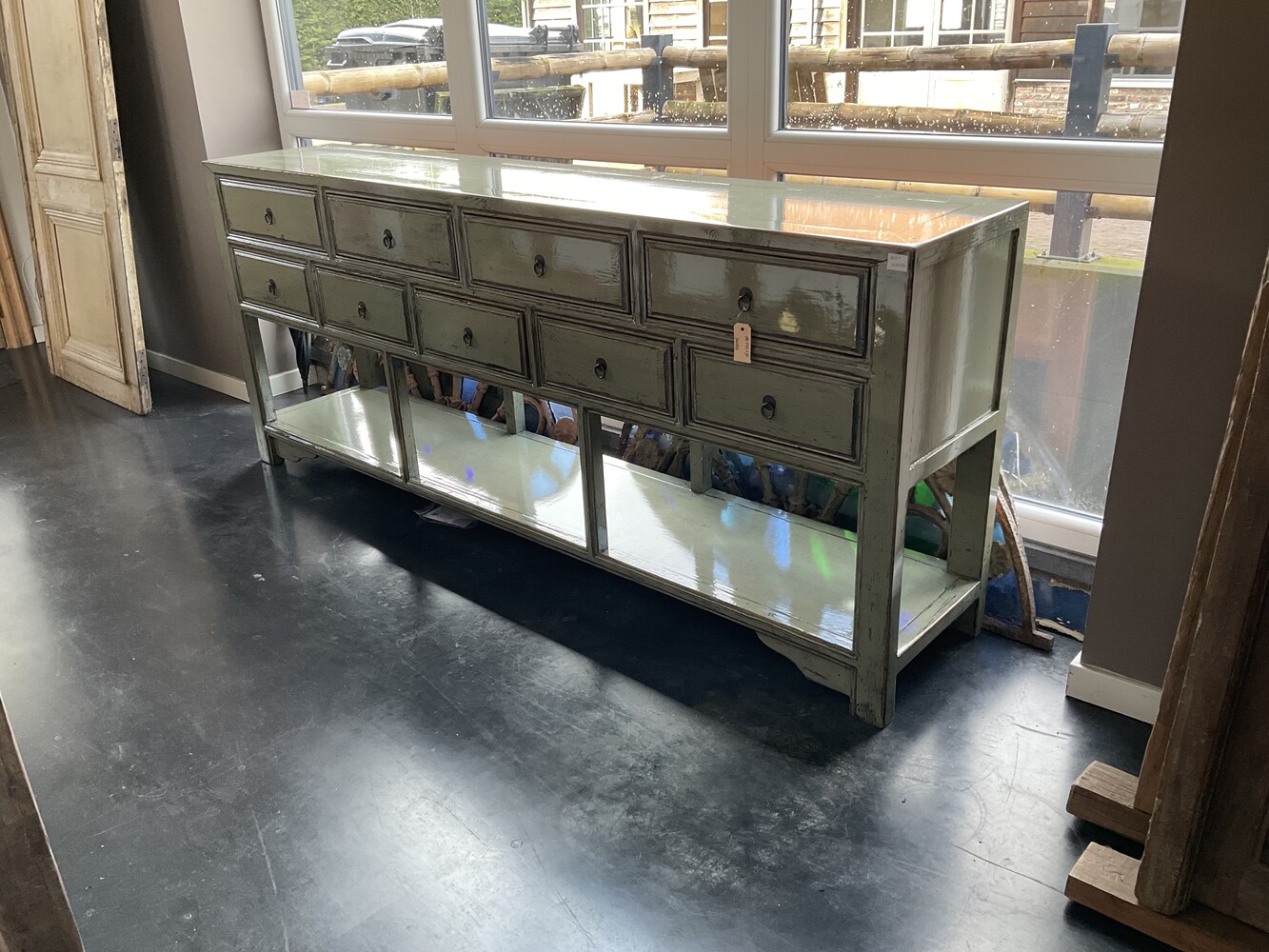 Wandtafel 9 lades gelakt hoogglans